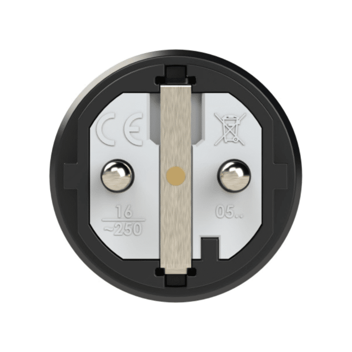 Sovinar Gummi-Stecker nat IP54, Schutzkontaktstecker, TPE/PA6-Material, 250V, 16A, schwarz/rot – Bild 2