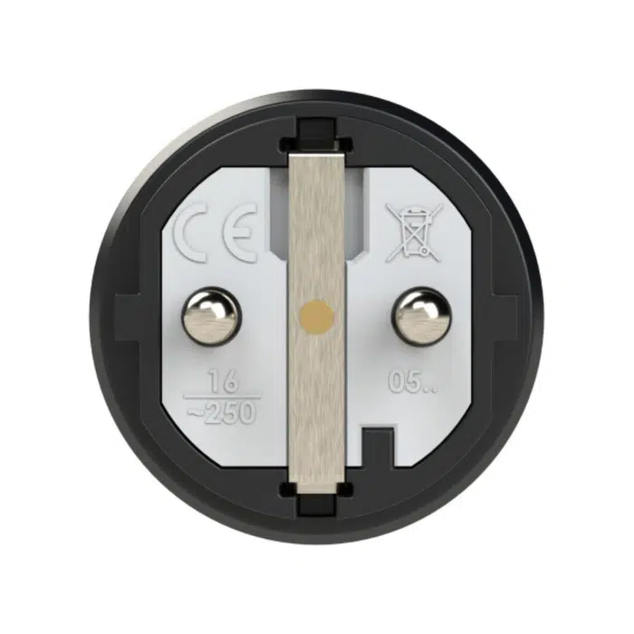 Sovinar Gummi-Stecker nat IP54, Schutzkontaktstecker, TPE/PA6-Material, 250V, 16A, schwarz/rot – Bild 2