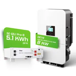 Deye Komplettset 8 kW Hybridwechselrichter (SUN-8K-SG05LP3-EU-SM2) & 5 kWh Batteriespeicher Deye SEG