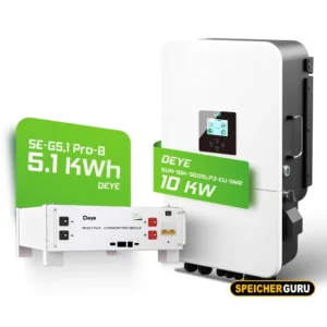 Deye Komplettset 10 kW Hybridwechselrichter (SUN-10K-SG05LP3-EU-SM2) & 5 kWh Batteriespeicher Deye SEG