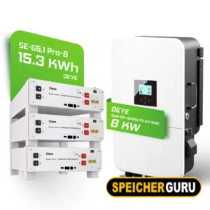 Deye Komplettset 8 kW Hybridwechselrichter (SUN-8K-SG05LP3-EU-SM2) & 15 kWh Batteriespeicher Deye SEG