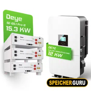 Deye Komplettset 12 kW Hybridwechselrichter (SUN-12K-SG04LP3-EU) & 15 kWh Batteriespeicher Deye SEG