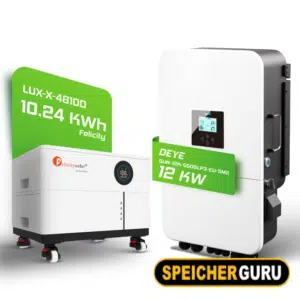 Deye/Felicity Komplettset 12 kW Hybridwechselrichter (SUN-12K-SG04LP3-EU) & 10,2 kWh Felicity Batteriespeicher