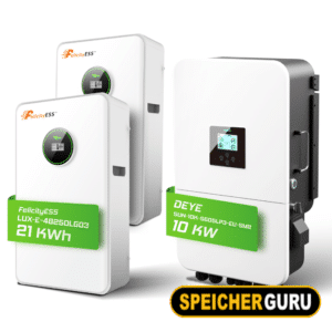 Deye/ Felicity Komplettset 10 kW Hybridwechselrichter (SUN-10K-SG05LP3-EU-SM2) & 21 kWh LUX-E-48200LG03 Felicity Batteriespeicher