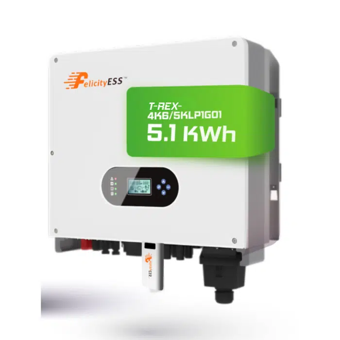 Felicity Komplettset 5 kW T-REX-5KLP1G01 & 5,12 kWh LUX-E-48100LG03 Felicity Wandspeicher – Bild 2