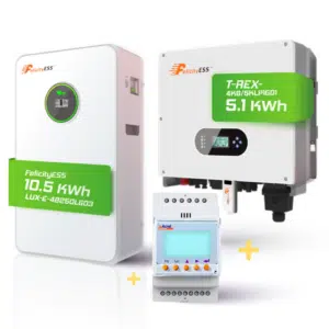 Felicity Komplettset 5 kW T-REX-5KLP1G01 & 10,5 kWh LUX-E-48200LG03 Felicity Wandspeicher