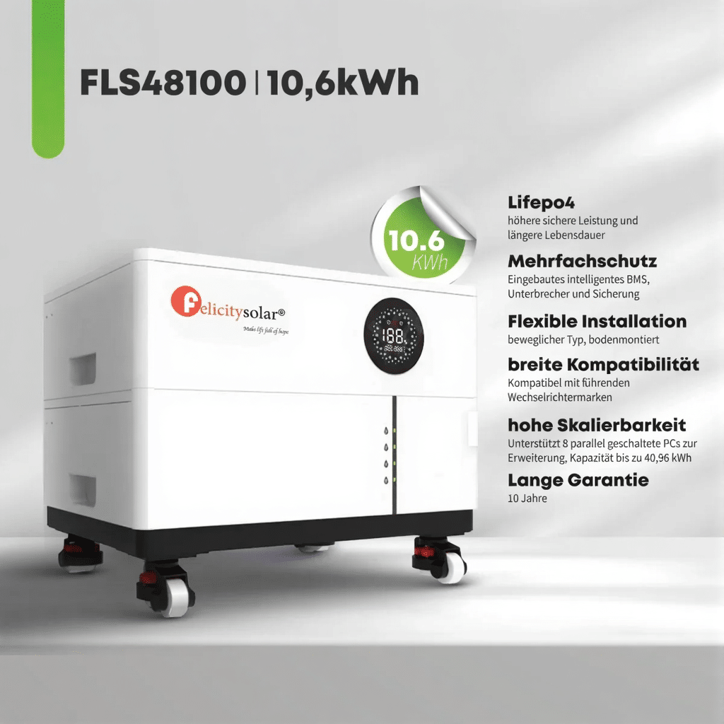 Felicity Komplettset 5 kW T-REX-5KLP1G01 & 10,2 kWh LUX-X-48100LG01 Felicity Batteriespeicher – Bild 3