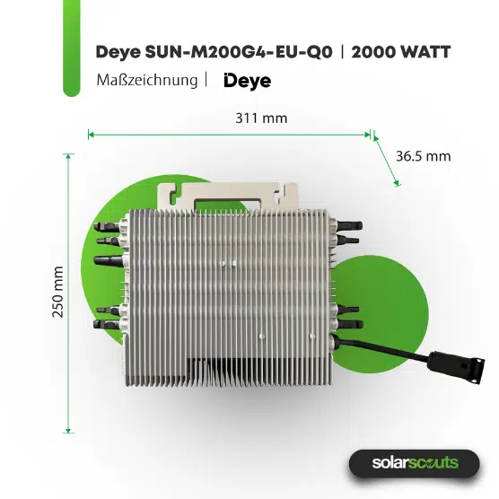 Deye SUN-M200G4-EU-Q0 2000w Mikro-Wechselrichter für 4 PV Module bis 2800Wpt – Bild 3