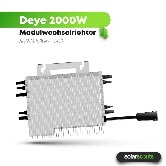 Deye SUN-M200G4-EU-Q0 2000w Mikro-Wechselrichter für 4 PV Module bis 2800Wpt