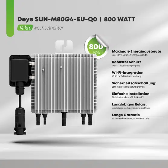 Deye 800W SUN-M80G4-EU-Q0 Mikrowechselrichter – Bild 5