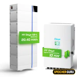 Deye Komplettset 10 kW Hochvolt Hybridwechselrichter (SUN-10K-SG01HP3-EU-AM2) & 20,40 kWh Hochvolt Batteriespeicher Deye GB-L