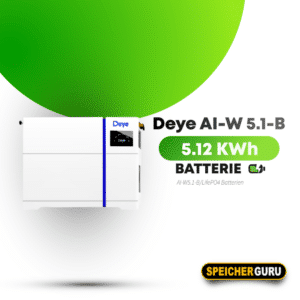 Deye Komplettset 8 kW Hybridwechselrichter (SUN-8K-SG05LP3-EU-SM2) & 5,12 kWh Batteriespeicher Deye AI-W5.1-B