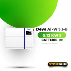 Deye Komplettset 8 kW Hybridwechselrichter (SUN-8K-SG05LP3-EU-SM2) & 5,12 kWh Batteriespeicher Deye AI-W5.1-B