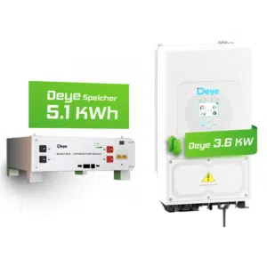 Deye SUN-3.6K-SG03LP1-EU 3,6kW Hybrid-Wechselrichter & 5 kWh Batteriespeicher Deye SEG
