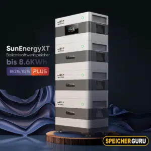 SunLit/Deye Set für Balkonkraftwerke mit 800W Mikrowechselrichter (SUN-M80G4-EU-Q0) & 2,15 kWh Kopfspeicher (BK215)