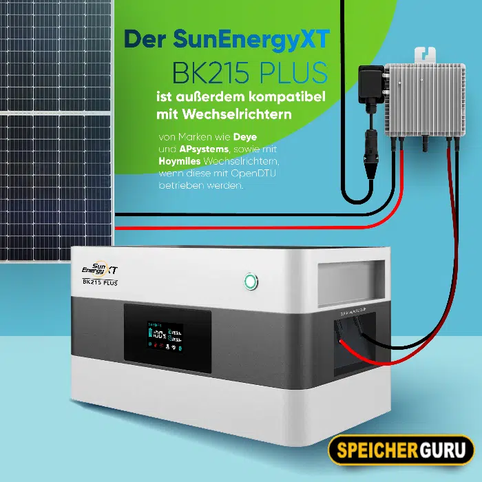 SunLit/Deye Set für Balkonkraftwerke mit 2000W Mikrowechselrichter (SUN-M200G4-EU-Q0) & Kopfspeicher (BK215) – Bild 4