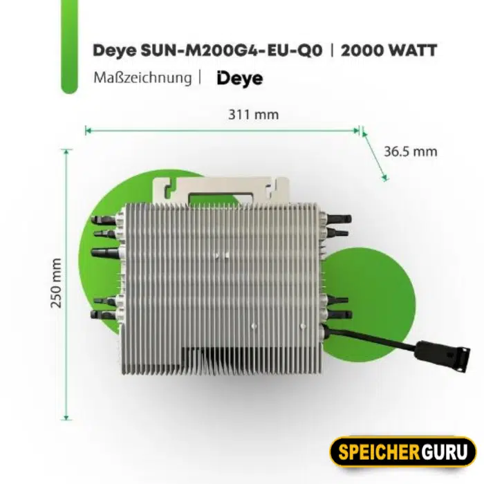 SunLit/Deye Set für Balkonkraftwerke mit 2000W Mikrowechselrichter (SUN-M200G4-EU-Q0) & Kopfspeicher (BK215) – Bild 8