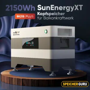 SunLit BK215 2150 Wh Kopfspeicher für Balkonkraftwerke