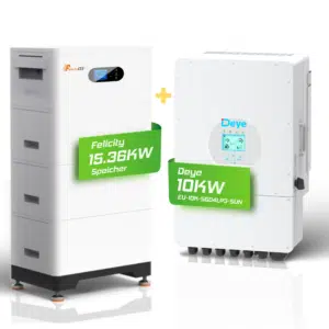 Deye/ Felicity Komplettset 10 kWh Hochvolt Hybridwechselrichter (SUN-10K-SG01HP3-EU-AM2) + Hochvolt Batteriespeicher 15,36 kWh (LUX-X-96050HMG01)