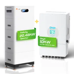 Deye/ Felicity Komplettset 10 kWh Hochvolt Hybridwechselrichter (SUN-10K-SG01HP3-EU-AM2) + Hochvolt Batteriespeicher 20,48 kWh (LUX-X-96050HMG01)