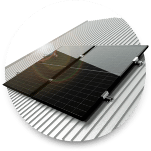 Trapezblechdach + Wand Halterung Montageset für 2 Solarmodule 30 mm
