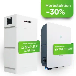 Axitec/ Sungrow Komplettset 5 kW Hochvolt Hybridwechselrichter (SH5.0RT - V112) & 6,7 kWh Hochvolt Batteriespeicher AXITEC LI-SV2-6.7