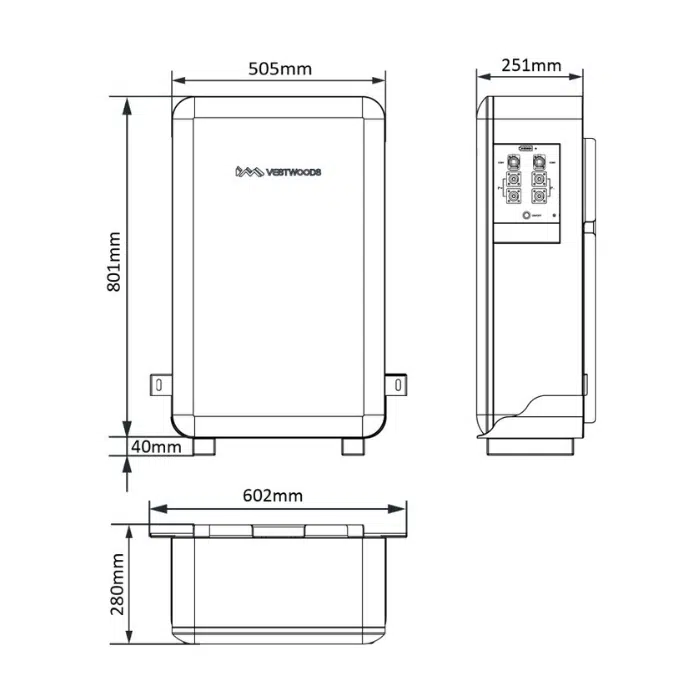 Vestwoods VE51280W 14,3 kWh Batteriespeicher – Bild 3