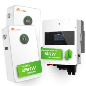 Chisage/ Felicity Komplettset 14 kW Hybridwechselrichter ( Mars-14G2-LE ) & 25 kWh LUX-E-48250LG03 Felicity Batteriespeicher