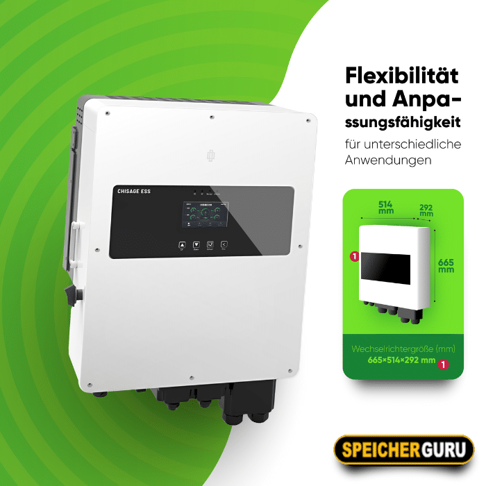 Chisage ESS 6kW Hybrid Wechselrichter Jup-6G2-LE Einphasig Niedervolt – Bild 3