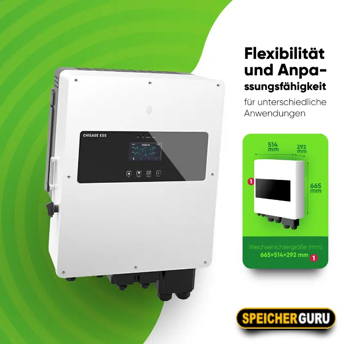 Chisage ESS 8kW Hybrid Wechselrichter Jup-8G2-LE Einphasig Niedervolt – Bild 3