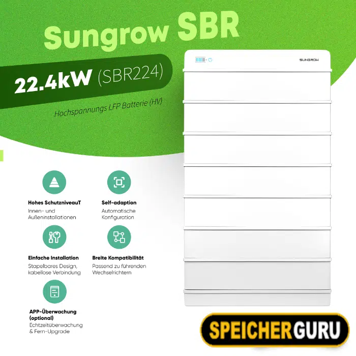 Sungrow SBR Hochspannungs LFP Batterie 22,4kW (SBR224) – Bild 2