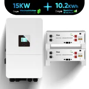 Deye Komplettset 15 kW Hybridwechselrichter SUN-15K-SG05LP3-EU-SM2 & 10,2 kWh Batteriespeicher Deye SE-G5.1 Pro-B