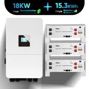Deye Komplettset 18 kW Hybridwechselrichter SUN-18K-SG05LP3-EU-SM2 & 15,3 kWh Batteriespeicher Deye SE-G5.1 Pro-B