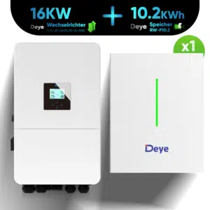 Deye Komplettset 16 kW Hybridwechselrichter SUN-16K-SG05LP3-EU-SM2 & 10,2 kWh Batteriespeicher Deye RW-F10.2 LFP