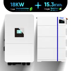 Deye Komplettset 18 kW Hybridwechselrichter SUN-18K-SG05LP3-EU-SM2 & 15,3 kWh Batteriespeicher Deye AI-W5.1-B