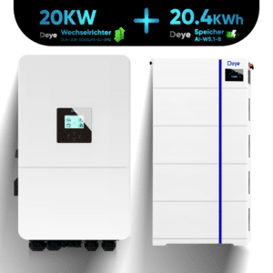 Deye Komplettset 20 kW Hybridwechselrichter SUN-20K-SG05LP3-EU-SM2 & 20,4 kWh Batteriespeicher Deye AI-W5.1-B