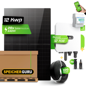 Huawei Photovoltaikanlage 12,32 kW Komplettset – 28x JA Solar 440W Fullblack & SUN2000-12K-MAP0