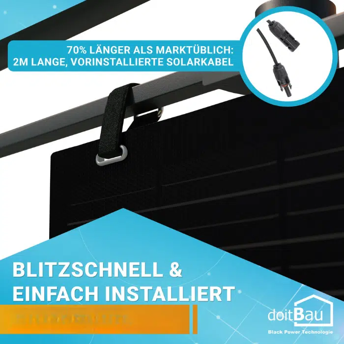 390W Balkonkraftwerk Set - Flexible DoitBau Module (390Wp) - Hoymiles HMS-500 – Bild 7