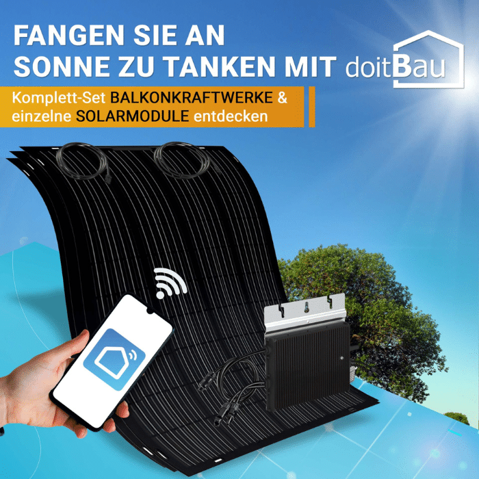 390W Balkonkraftwerk Set - Flexible DoitBau Module (390Wp) - Hoymiles HMS-500 – Bild 9