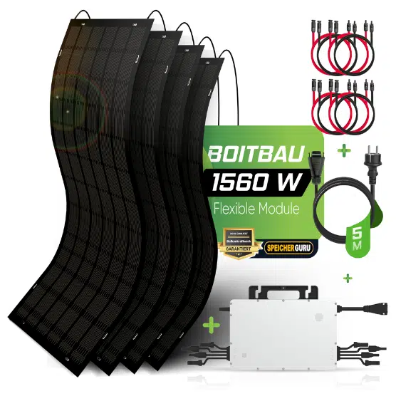 1600W Balkonkraftwerk Set - Flexible doitBau Module (1560Wp) - Hoymiles HMS-1600 – Bild 10