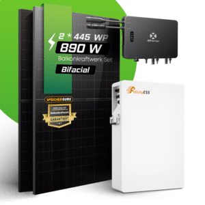 800W Balkonkraftwerk Set (880Wp) - Ja Solar 440W - APsystems EZHI mit Felicity LUX-E-48100LG04 5,12 kWh