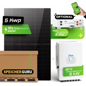 Konfigurierbare 5 kW Deye-Solaranlage – AIKO, Trina oder JA Solar Module & optionaler Speicher