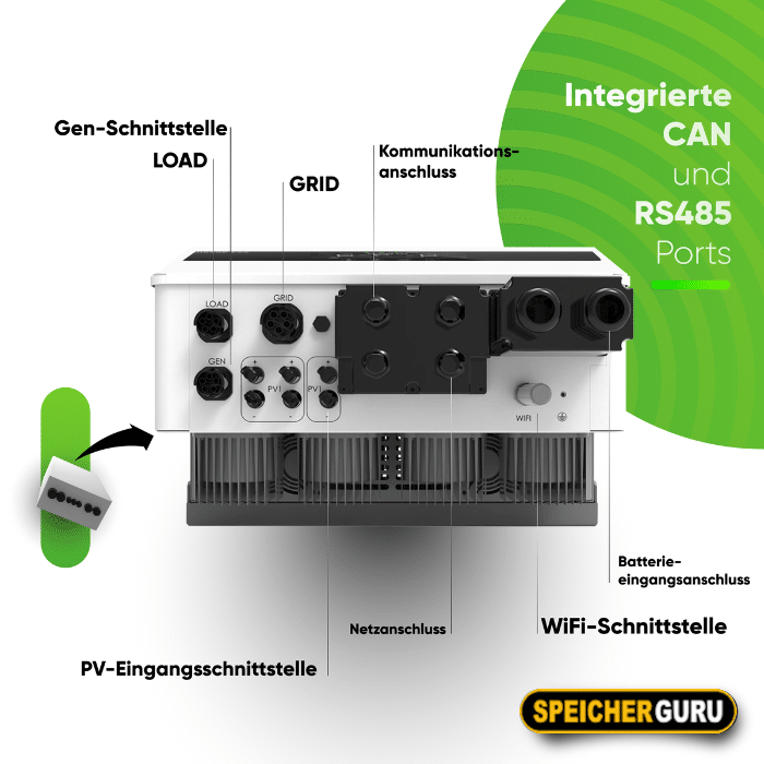 Chisage ESS 8kW Hybrid Wechselrichter Mars-8G2-LE Niedervolt – Bild 3
