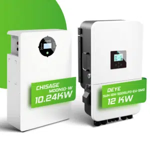 Deye/ Chisage Komplettset 12 kW Hybridwechselrichter ( SUN-12K-SG04LP3-EU ) & 10 kWh MOON10-W Chisage Batteriespeicher