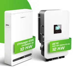 Deye/ Chisage Komplettset 12 kW Hybridwechselrichter ( SUN-12K-SG04LP3-EU ) & 10 kWh CE48200-W Chisage Batteriespeicher