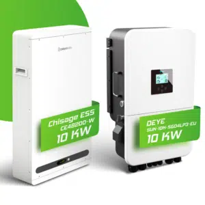 Deye/ Chisage Komplettset 10 kW Hybridwechselrichter ( SUN-10K-SG05LP3-EU-SM2 ) & 10 kWh CE48200-W Chisage Batteriespeicher