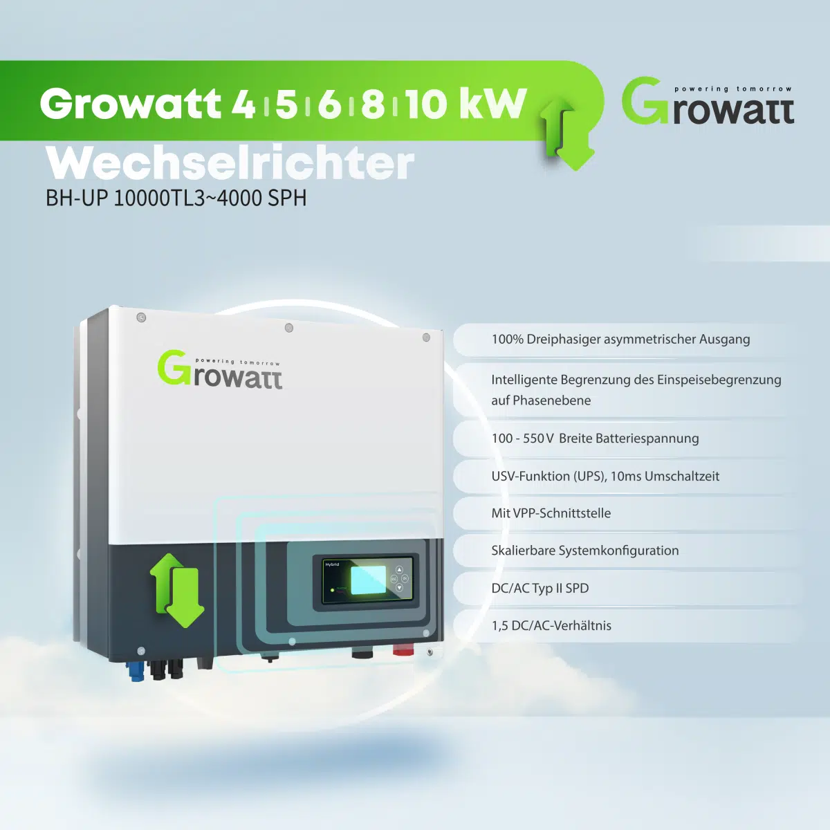 Speicherguru 10,56 kWp Komplettset Photovoltaikanlage | Ja Solar 440W | 10 kWh Growatt ARK H – Bild 3