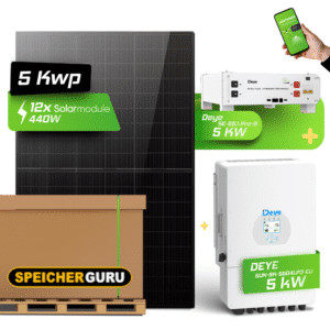 5 kW Solaranlage mit Speicher – JA Solar Module, Deye Hybrid-Wechselrichter & Deye SE-G5.1 Speicher