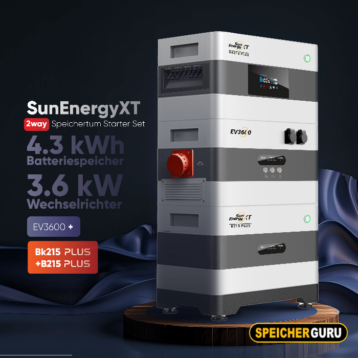 SunLit 2way Speicherturm Starter Set – 4,3 kWh Speicher + 3,6 kW Wechselrichter