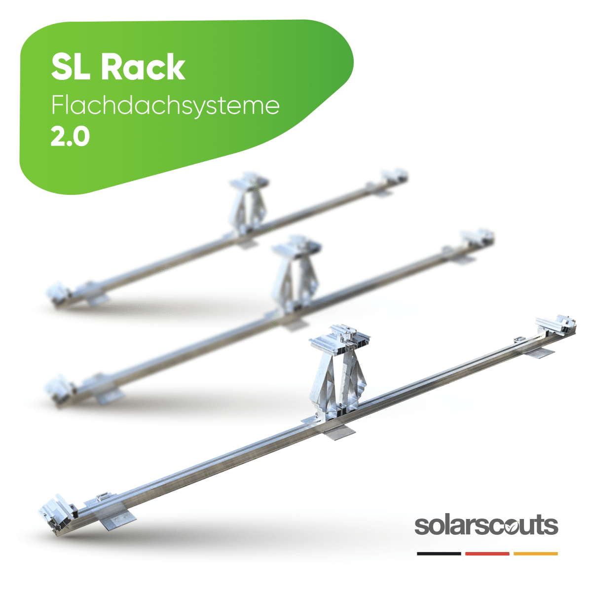 Schletter (SL-Rack) - PV Unterkonstruktion 15° Flachdach 24 Module – Bild 2